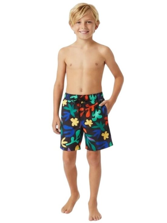 Hanna Andersson Other - Hanna Andersson Boys' Tropical Rainforest On Black Swim Trunks Size Medium